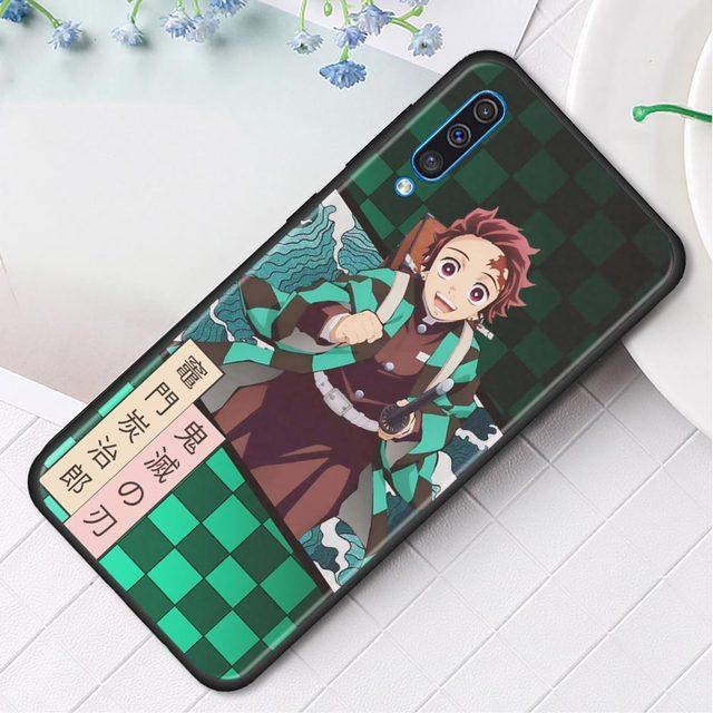 Silikonfodral för Samsung Galaxy A50 A70 A10 A20e A30 A40 A20s A10s A10e A80 A90 A60 A30s skal Shell Demon Slayer Kimetsu Anime