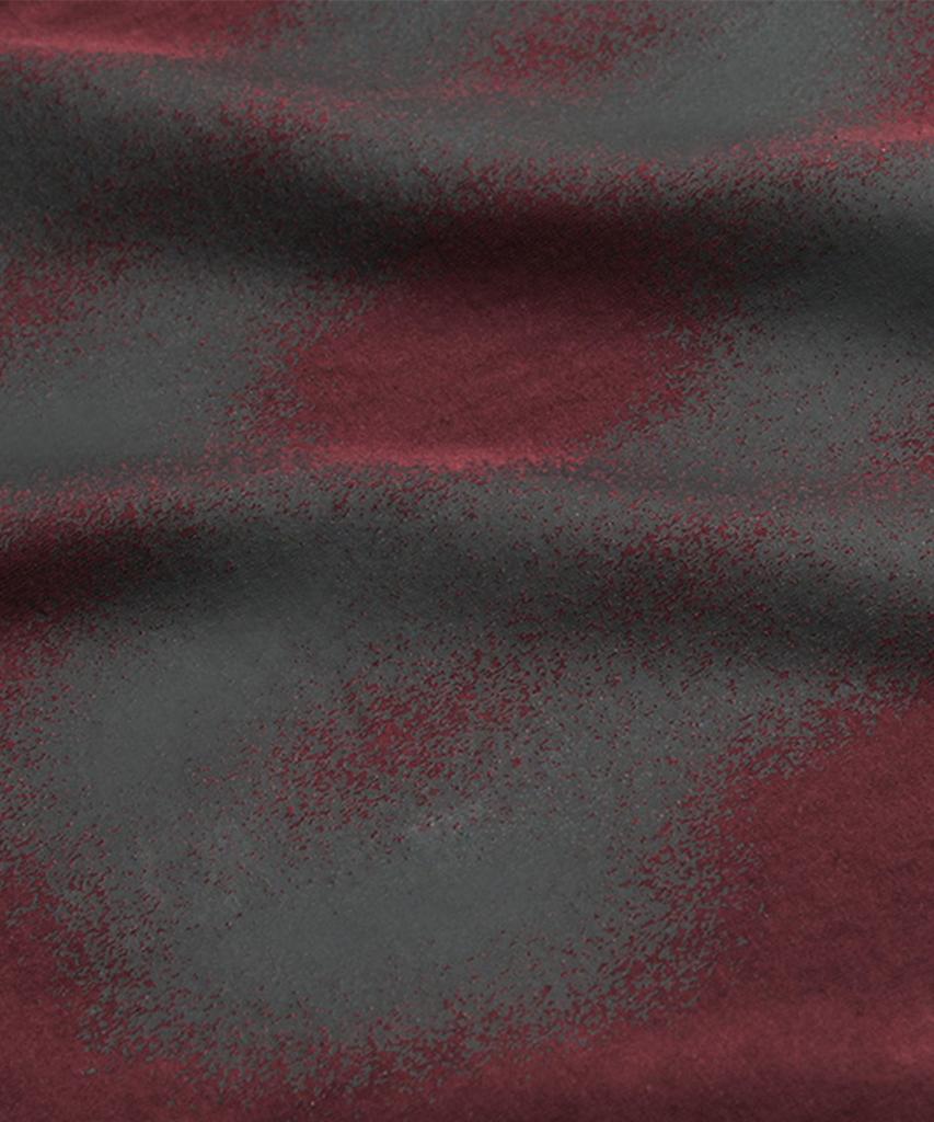 Keuligeon Effect Graphics Semi-Overfit Short Sleeve T-Shirt Burgundy