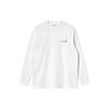 FW22 American Script Long Sleeve T-Shirt Men T-Shirts White I029955-02-XX