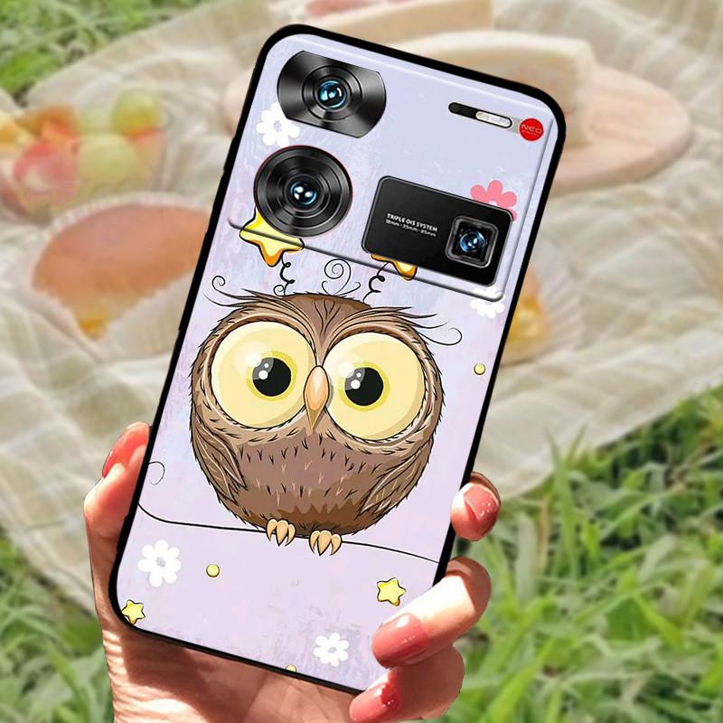 Shockproof Funda For ZTE Nubia Z60 Ultra Case Silicon Black Soft Bumper for Nubia Z60 Ultra Phone Cases Z60Ultra Cartoon Shell