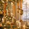 6PCS Antique Christmas Tree Hanging Bells Iron Retro Wind Bell  Home Garden Decor