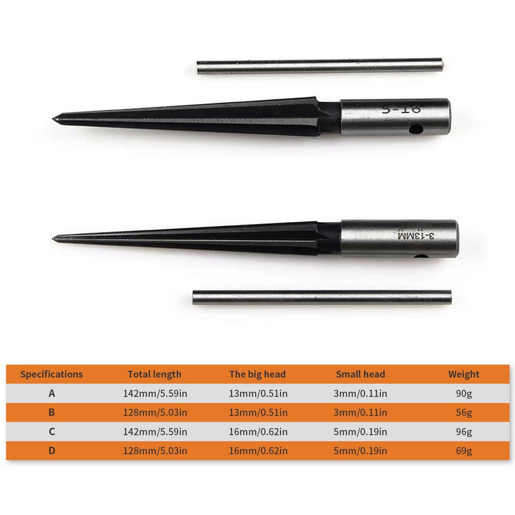 High Strength Alloys Steel Taper Reamer Round/Hex Shank Enhances Grip for Precisions Drilling Metal Woodworking Tool