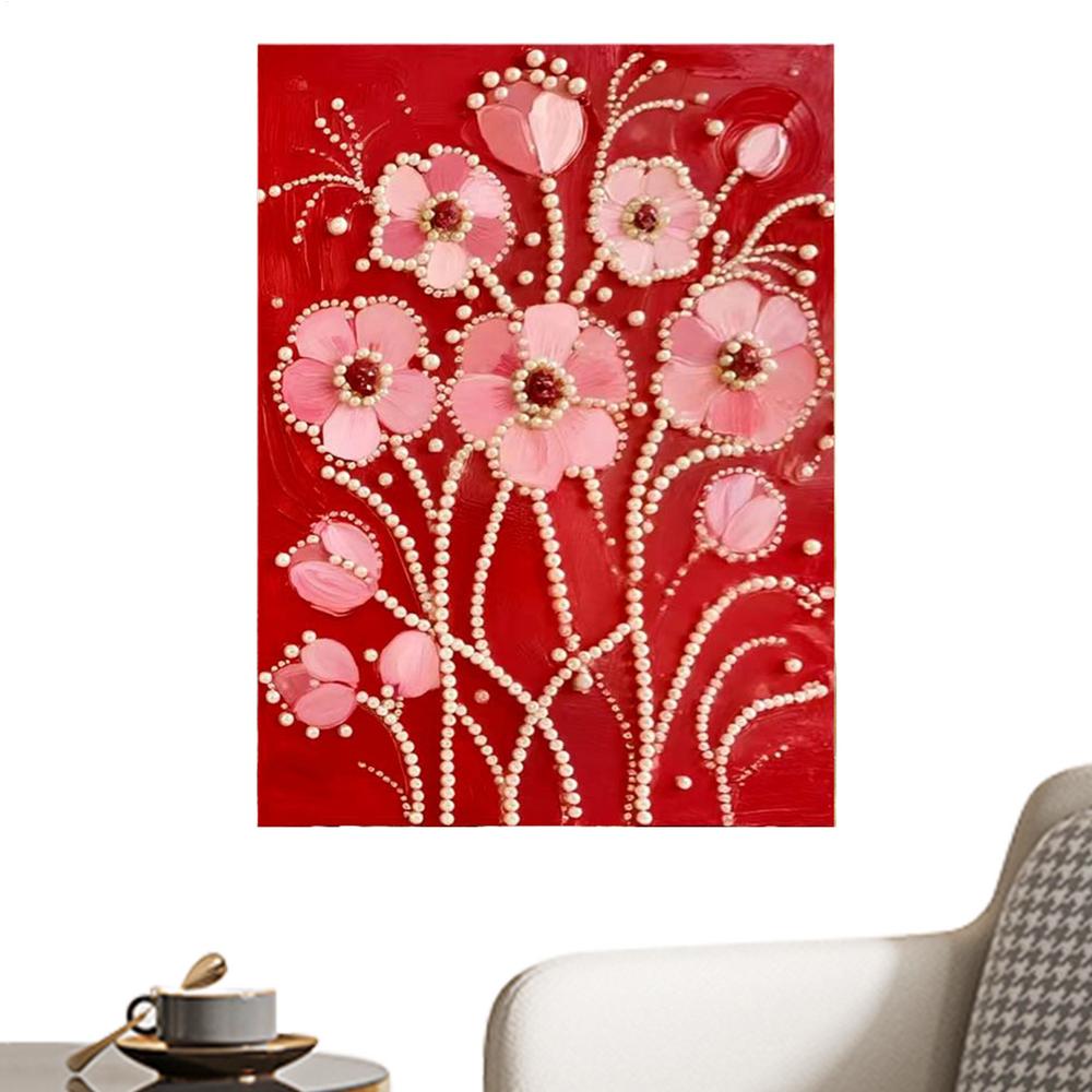 Bead Art 30x40cm Flower Relief Paint Set DIY Painting Kits for Adults for Students Teen Women Men Girls Boys Beginner Bedroom