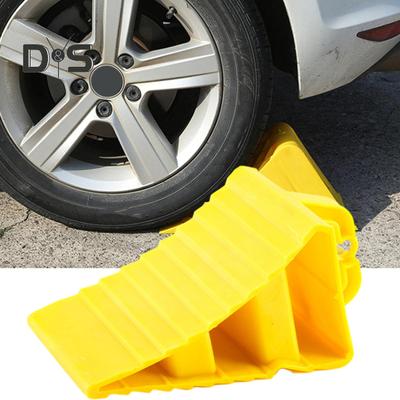 4Pcs Car Wheel Chocks with Handles Non-Slip Wheel Stoppers for RVs Trucks Boats Aircraft UV Resistant Bright Yellow Wheel Blocks