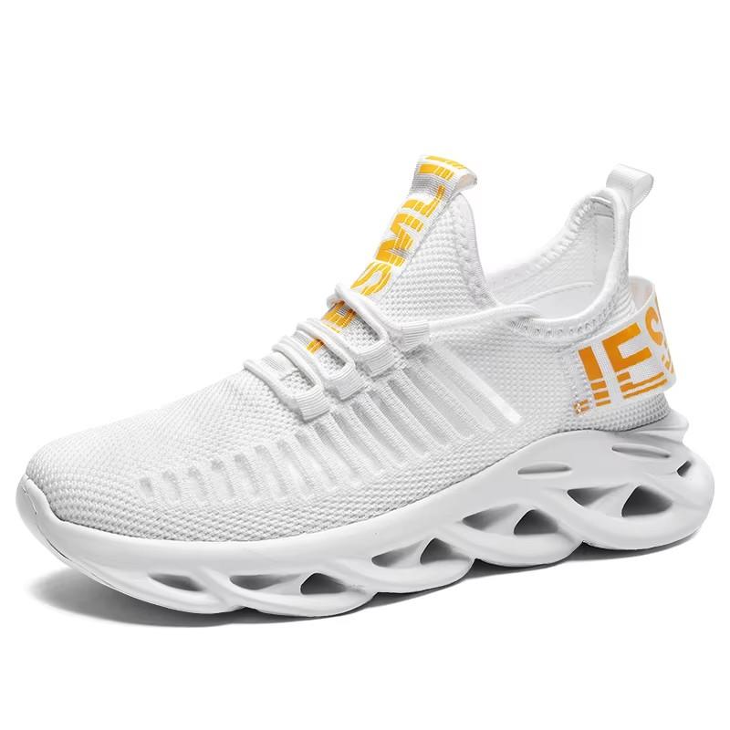 Men's Running Shoes Trendy Fashionable Lace Up Mesh Design Comfortable Breathable Non Slip Sole Running Basketball Sports Shoes
