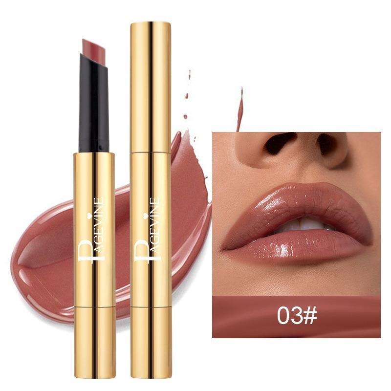 Gold Tube Water Light Lipstick Does Not Fade Does Not Stick and Is A Cup Color Brightening Lipstick