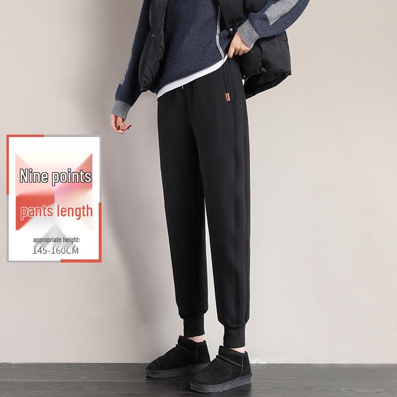 

Женские флисовые брюки из овечьей шерсти большого размера на осень/зиму – Толстые, уютные и теплые хлопковые брюки маленького размера. L