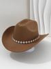 New cowboy hat premium top hat western jazz hat rhinestone flower decoration party hat hat