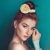 Flower Design Korean Hair Bands Satin Material Big Flower Scrunchies Satin Hair Rope  Korean Style