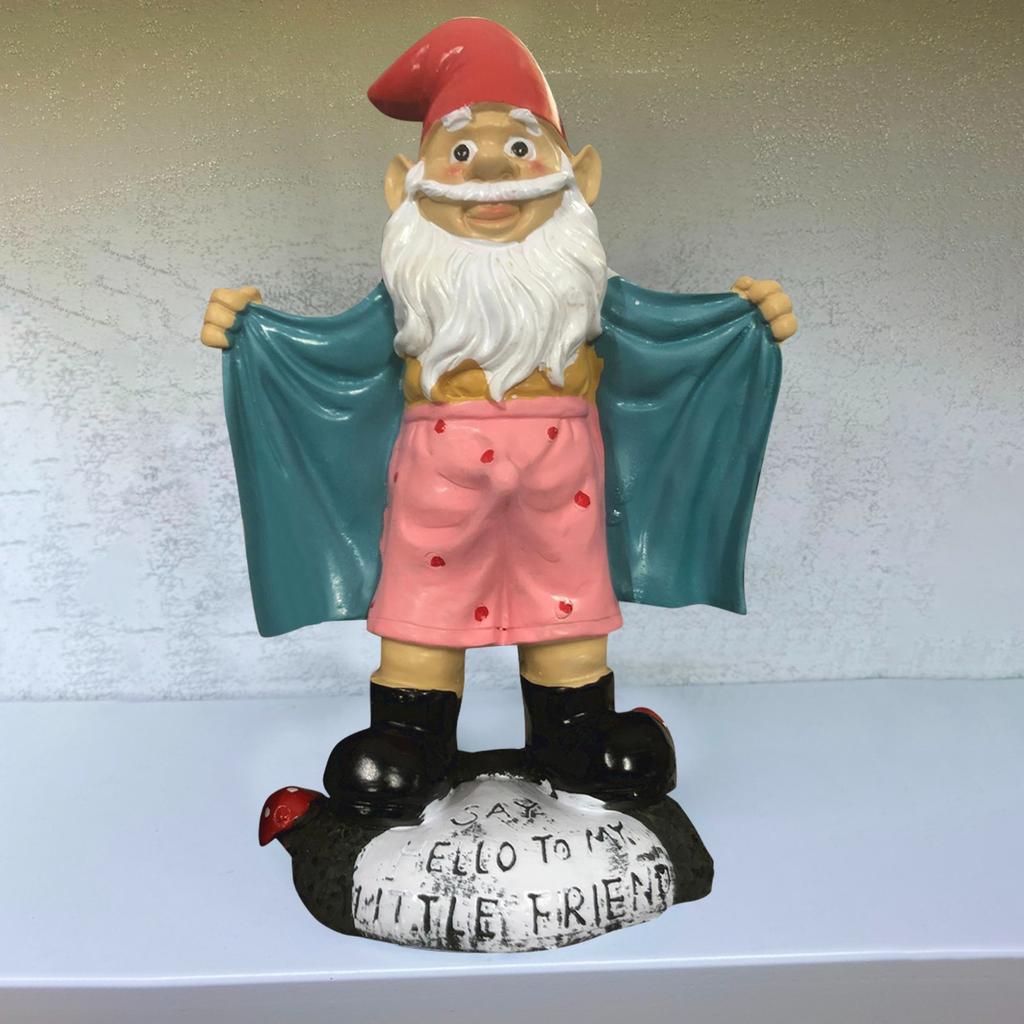 Statue Décorative Jardin Nain De Jardin Coquin Statue Gnomes Résine 15cm - Décoration Intérieure Extérieure Jardin Humour
