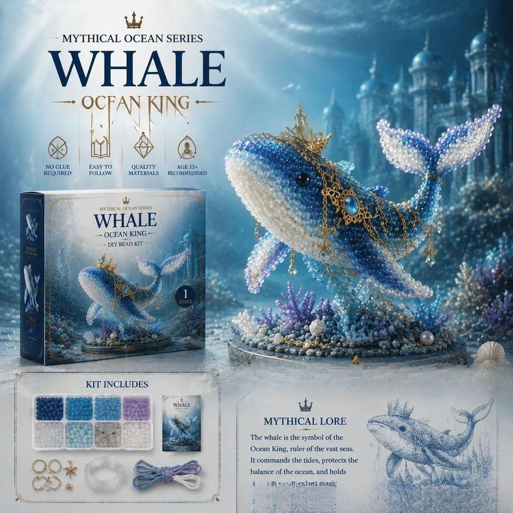 Kit Perline Mitiche dell'Oceano Con Creature Marine Fai-da-te Per Creazioni Creative e Idee Regalo
