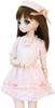 Petite Marie Scale MDD Compatible Ensemble Fluffy Pink Candy Puff Sleeve Camisole and Toque Includes a Short Sleeve Jacket and Camisole Sweet Ensemble