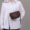 Millies Leather Handbag, Women's Fashion Dumpling Bag, Light Luxury Crossbody Bag, Casual Shoulder Bag