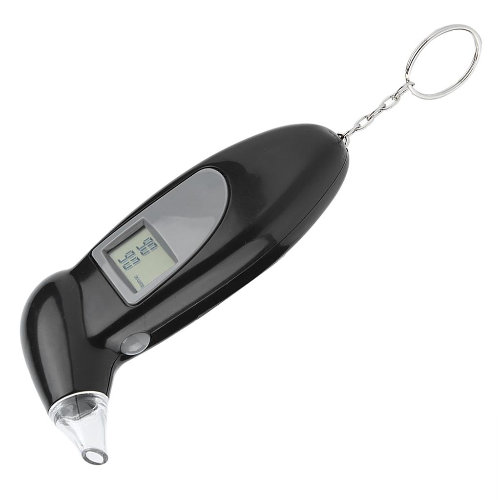 Digital LCD Screen Alcohol Breath Tester Portable Keychain Breath Analyzer 10pcs Mouthpiece