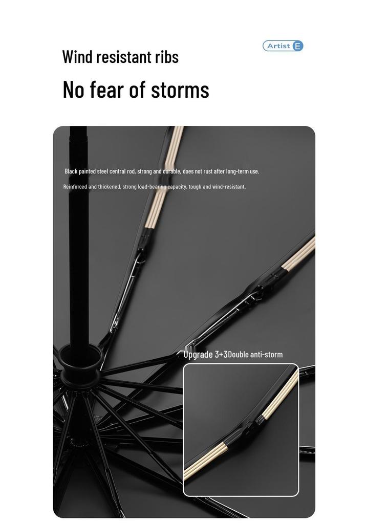 Automatic Large Dual-Use Folding Umbrella: Sunshade and Rain Protection for Sunny or Rainy Days