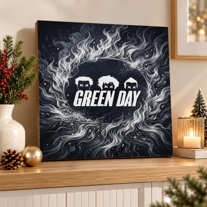 Green Day Kit pro malování diamanty 5D plné vrtáky DIY diamantová mozaika Nástěnná malba Domácí dekorace