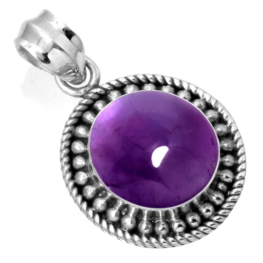 925 Sterling Silver Pendant Women Gemstone Handmade Jewelry Easter Gift Amber Amethyst Black Onyx Carnelian Garnet Quartz Green Onyx Gold Stone