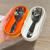2 Pcs/Set Children Spoon Forks Box Kids Stainless Steel Kids Cutlery Portable Baby Feeding Utensils Baby Spoons Baby Tableware Set