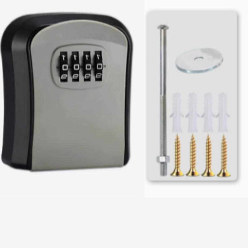 

Portable Combination Lock Box Digit Wall Mount Key Safe with Hook, Sturdy Plastic Outdoor Storage for House Keys,Spare Keys&Mail