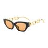 INS Vintage Cat Eye Sunglasses Women  Trend New Fashion Small Metal Chain Sunglasses Elegant Eyeglasses Fashion Black Shades
