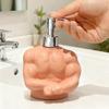 Wide Mouth Soap Dispenser Liquid Soap Container Muscular Man Design Press Pump Holder for Lotion Shampoo Body Wash