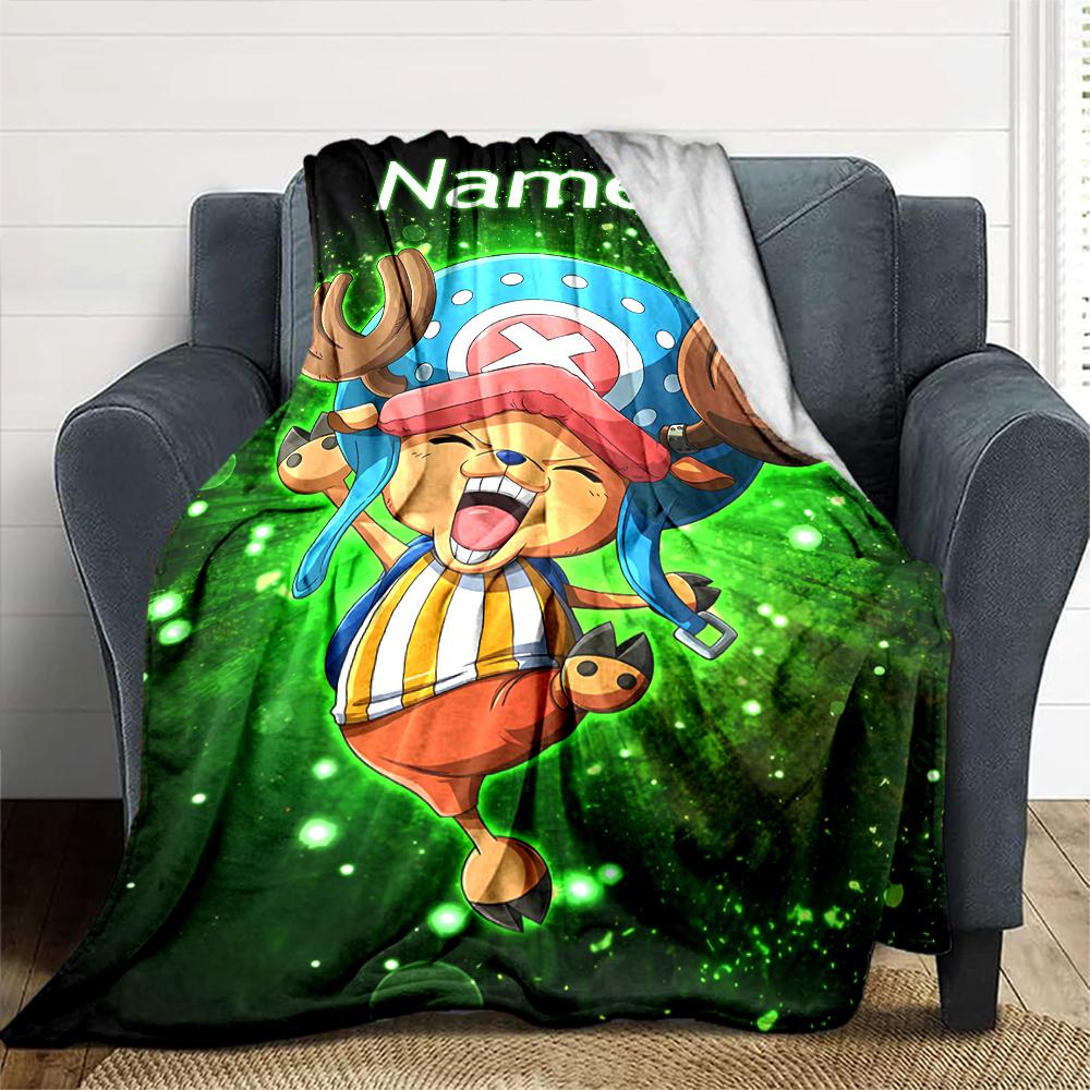 Customiz Name Personality One Piece Chopper Blanket Soft &Warm Sofa Office Bed Travel Lunch Break Blanket, Gift Suitable All Seasons