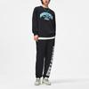Li-Ning Disney Collaboration Series Cartoon Letter Print Fleece Warm Loose Pullover Sweatshirt Unisex Sweatshirt Black AWDT813-1