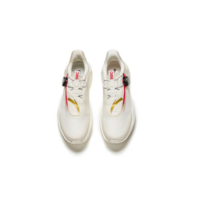 Anta Champion All-Weather Series Cushioning Wear-Resistant Low-Top Running Shoes Men's White Red Sneakers 112345508A-1