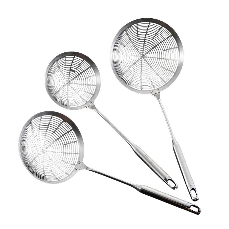 Stainless Steel Frying Strainer Fries Spoon Multipurpose Practical Strainer Kitchen Supplies