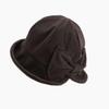 Small Brim Corduroy Bucket Hat Bowknot Basin Cap Vintage Fisherman Cap  Lady Accessory