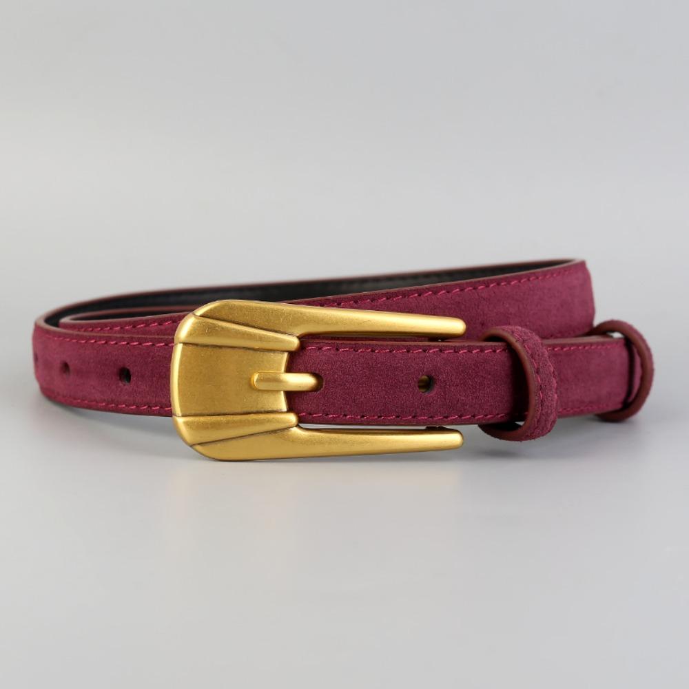 

Pure Color Slim Waist Belt Retro Decorative Belt New Cowboy Belt for Women Skirt Jeans рожевий червоний колір