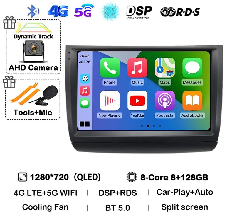 Android 14 Carplay Auto WIFI+4G Car Radio For Toyota Prius 20 2002-2009 Multimedia Player GPS Stereo 360 Camera Head Unit Audio