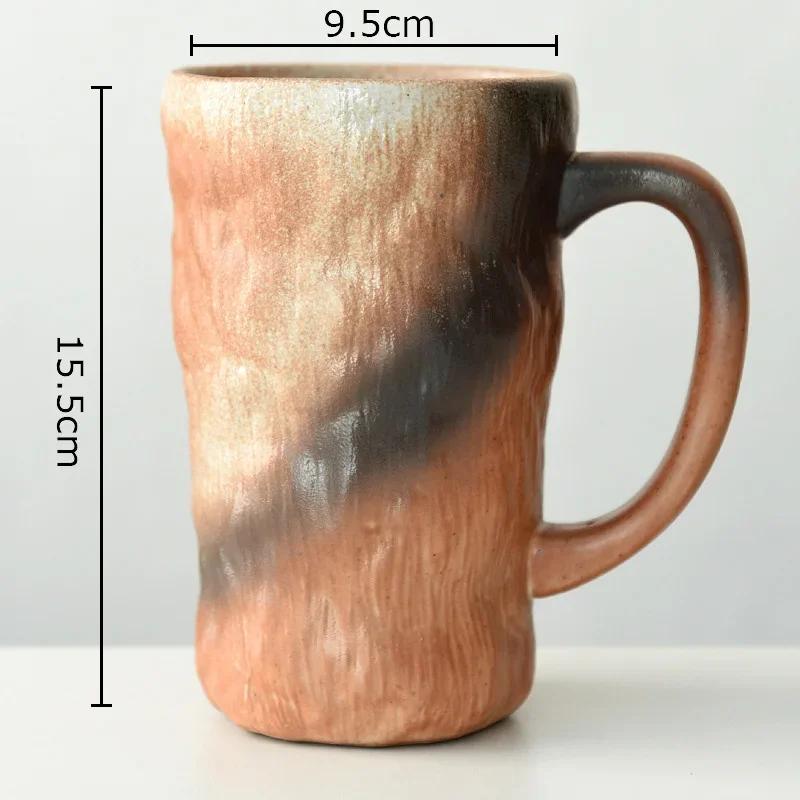 Classical Coloured Mug 620ml Ceramic Cup&saucer Dining Table Coffee Cup Milk Tea Mugs Afternoon Tea Teacup Fruit Juice Container