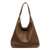 Korean large-capacity soft leather underarm bag commuter versatile handbag simple shoulder shopping bag tote bag