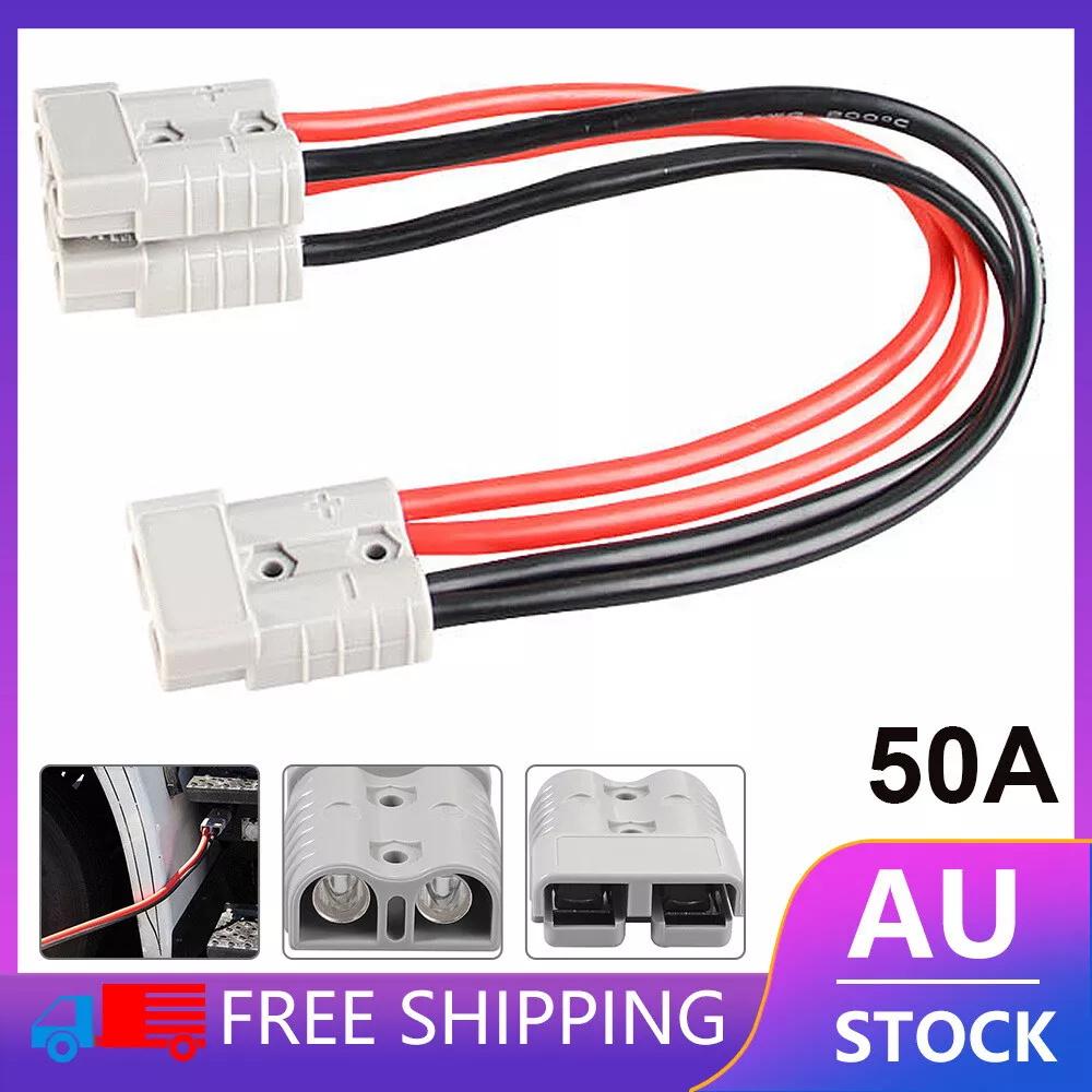 50 Amp Genuine Battery Plug Connector Double Y Adapter 6mm Automotive Cable