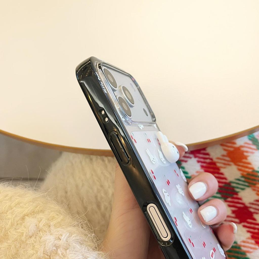 Miffy Transparentes Vollbild iPhone 17 Pro/16 Pro Max/15/14 Schutzhülle