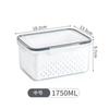 Simple and Durable Food Sealed Fresh-keeping Box Food-grade Fruit and Vegetable Drain Storage Box Freezer Storage Box with Lid