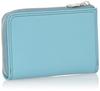 Katharine Hamnett London VITA Wallet, Italian Chrome-Free Leather, Large Zipper, Middle Wallet with Box Coin Purse, Sky Blue, 490-50901