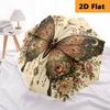 Butterfly Garden Folding Umbrella Durable Travel Gift Three Folds Travel