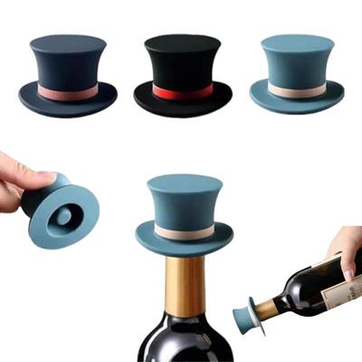 Silicone Champagne Wine Beer Bottle Cork Stopper Plug Wine Bottle Sealer Cap Stopper Bar Vacuum Sealed Sealer Plug Magic Hat