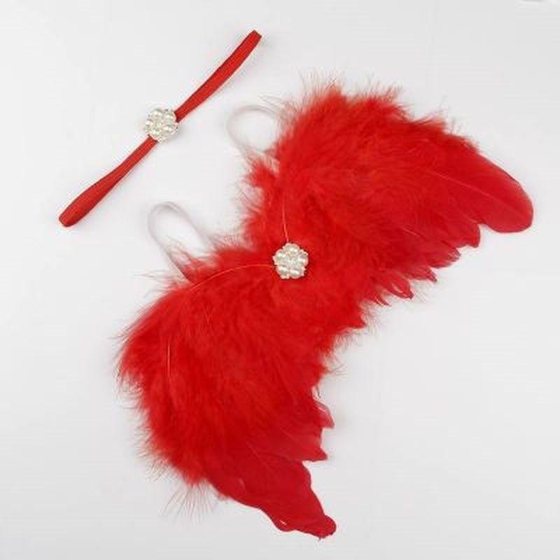 Bebé Niñas Recién Nacido Alas de Ángel Diadema Falda Disfraz Atrezzo para Fotos Conjunto