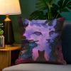 Cute Animal Floral Decorations 2 Pillow Case Natural Linen Pillow Case Double-Sided Decor Sofa Pillowcase Home Decor