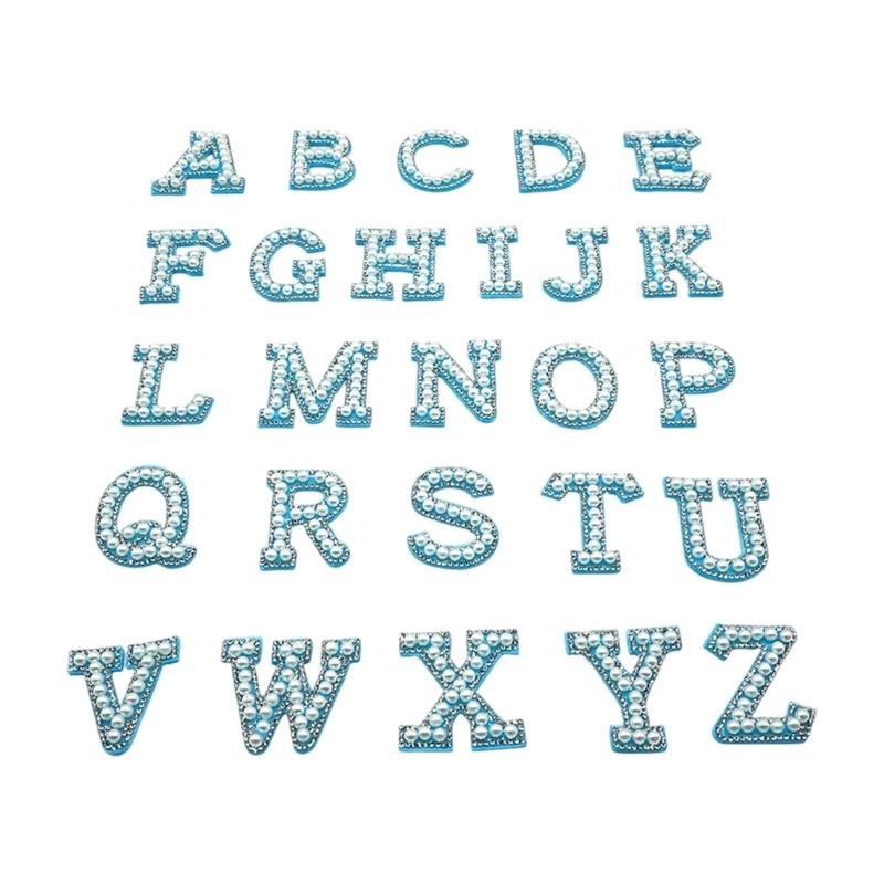 Strijkbare Letter Met Imitatieparels En Strass Steentjes Voor Kleding En Accessoires
