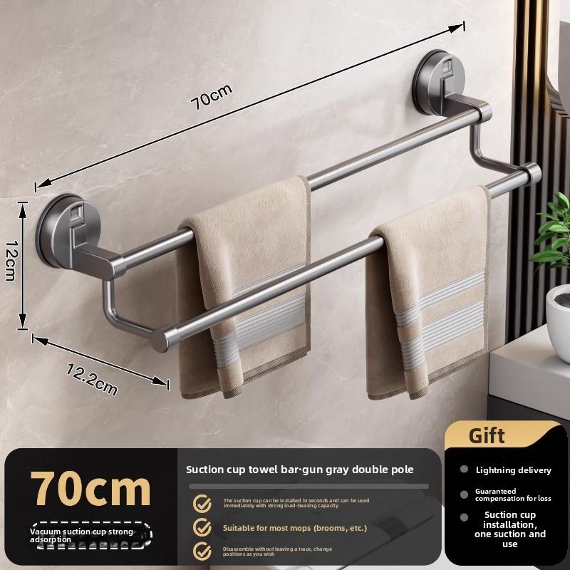 Bathroom Suction Cups Bathroom Towels Non-punching Wall-mounted Shelves