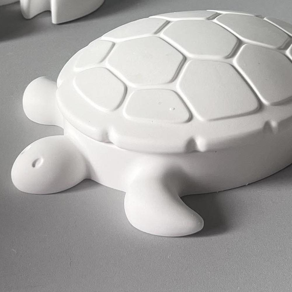 Animal Shape Mould White Turtle Storage Box Mold Crab Silicone Mould With Lid Storage Box Plaster Mold For Soap Molding Home