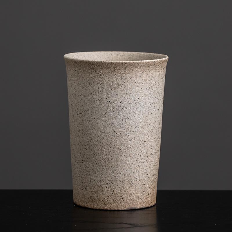 Coarse pottery coffee cup retro latte cup household creative ceramic mug water cup medieval cup teacup hand cup