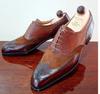 Four Seasons Men's Splicing Business Casual Retro Large Size Youth Wedding Leather Shoes