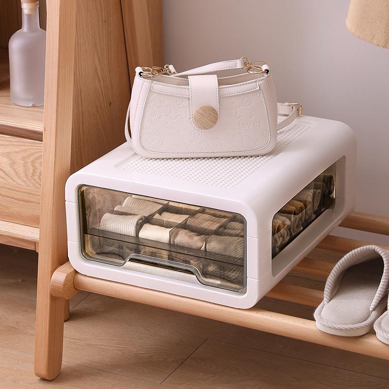 Drawer Style Storage Box for Household Underwear Transparent Bras Socks Classified Storage Box Underwear Storage Cabinet