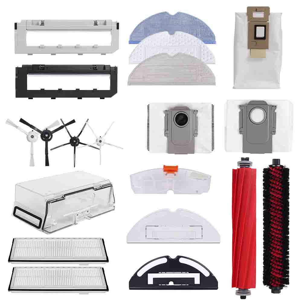Compatible Stone G10 Sweeping Robot Accessories: S7, T7S, T7S Plus Mop, Roller Brush, Side Brush, Dust Bag, Filter.