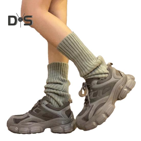 

1 пара зимних носков для голени, трикотажные, противоскользящие, высокоэластичные, в стиле JK Lolita, однотонные, эластичные, утолщенные, для повседневной носки, для занятий спортом и прогулок серый